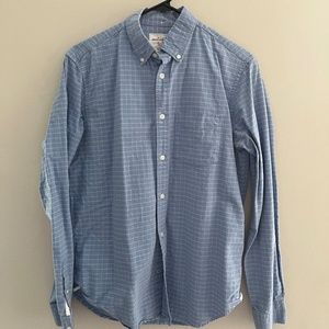 Gap Oxford in Blue w/Green Check